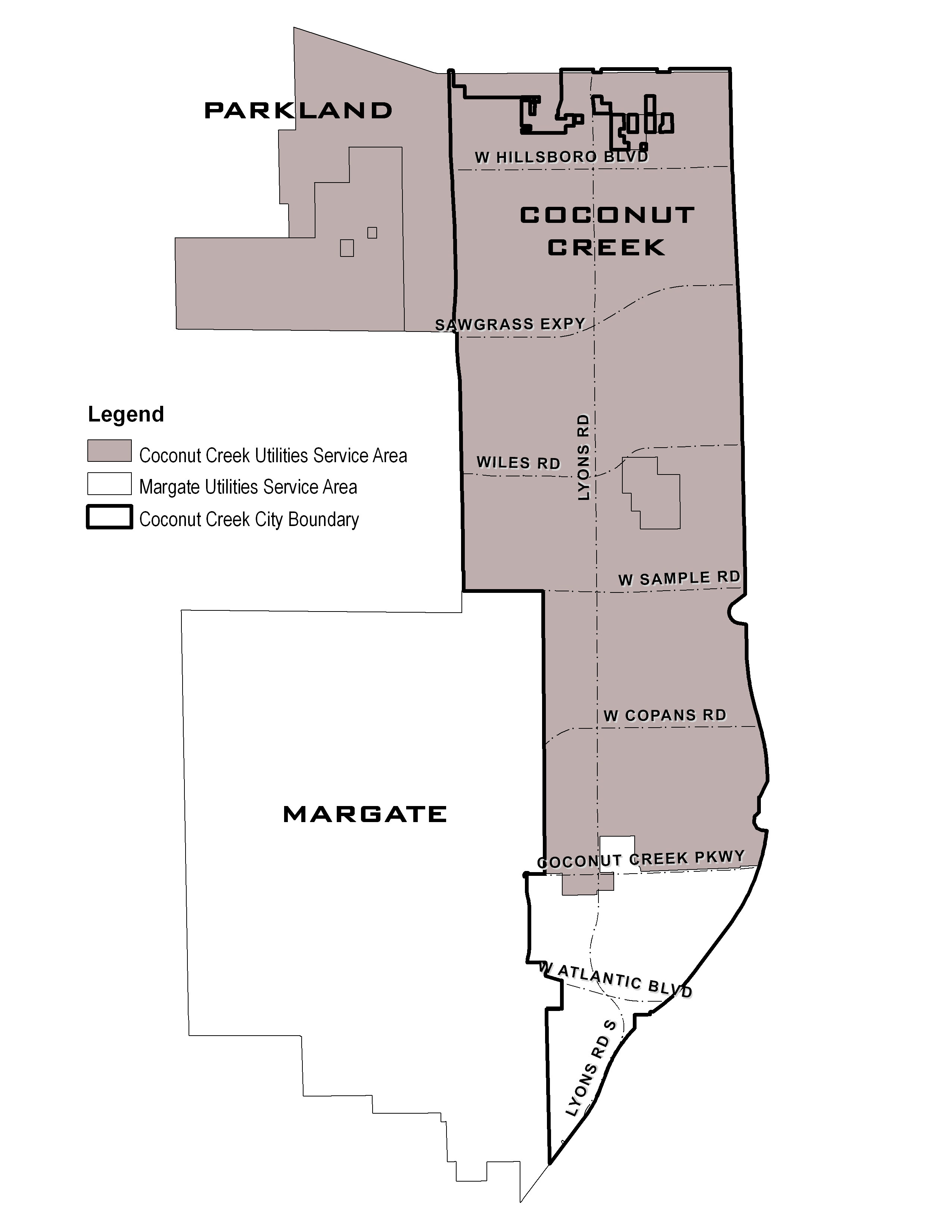 Creek's water service map Creek's water service map