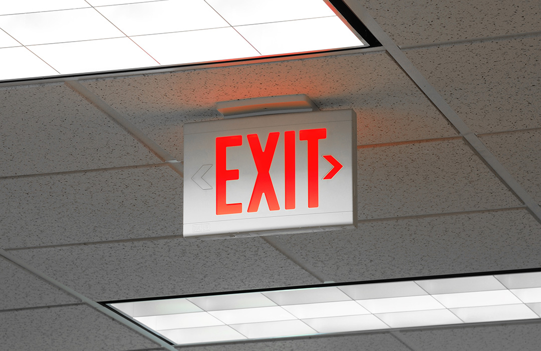 Building Fire Exit Sign Building Fire Exit Sign