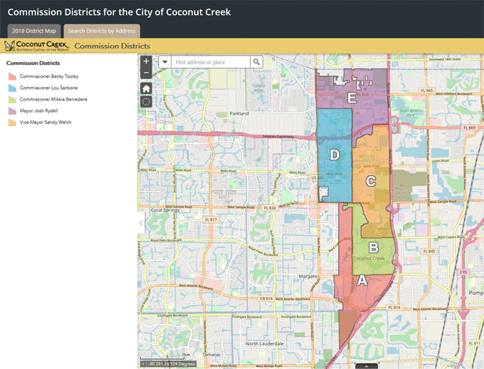 Coconut Creek Commission Districts